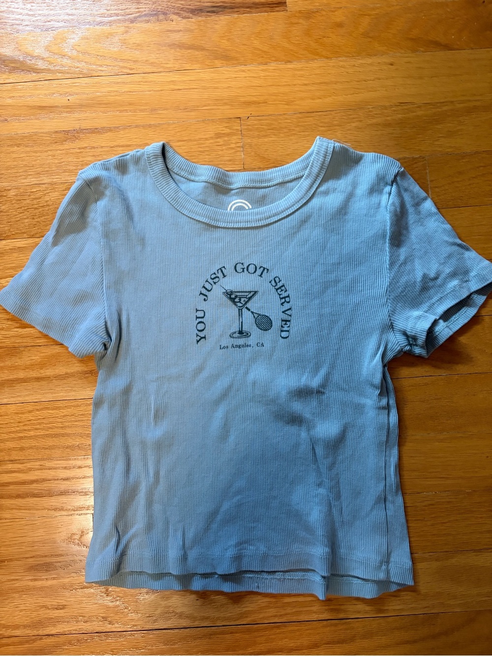 You Just Got Served Blue Graphic Tee